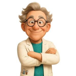 Prof Mag de Mag4play pose fièrement les bras croisés, symbolisant la réussite des ateliers Geomag à Lyon, dans le Rhône, en Rhône-Alpes et en Suisse romande.