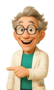 Prof Mag de Mag4play pointe vers la gauche pour inviter à lire les informations sur les ateliers Geomag, les animations seniors et le team building à Lyon et en Suisse